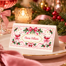 Pink Retro Friendsmas Custom Guest Name