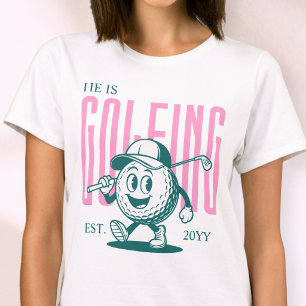 Pink Retro Fun Humour Personalized Golf Wife T-Shirt