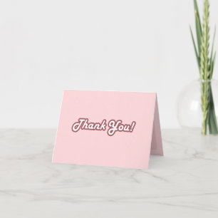 Pink Retro Funky Disco Mariage - Carte de remercie