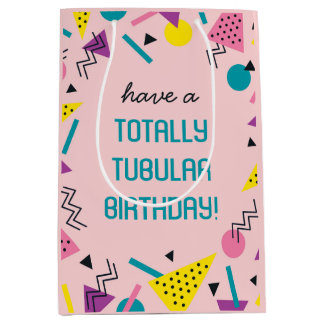 Pink Retro Funny 80s Slang Anniversaire Sac cadeau