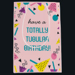 Pink Retro Funny 80s Slang Birthday Gift Bag<br><div class="desc">Send your bud this funny,  colourful birthday gift bag and let them know how cool,  radical,  bodacious,  tubular,  and awesome of a person they are. Words are personalizable for easy customization for your unique pal.</div>