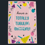 Pink Retro Funny 80s Slang Birthday Gift Bag<br><div class="desc">Send your bud this funny,  colourful birthday gift bag and let them know how cool,  radical,  bodacious,  tubular,  and awesome of a person they are. Words are personalizable for easy customization for your unique pal.</div>