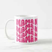 Pink Retro Groovy Cute Mama Mothers Day Mom