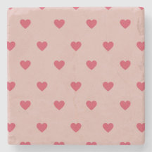 Pink Retro Heart Y2K Pattern With Pink Background