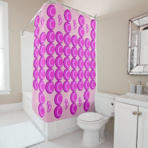 Pink retro pattern in trendy style with monogram