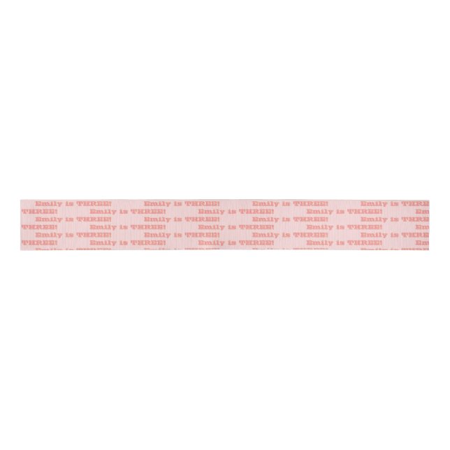 Pink Retro Style Personalized Birthday Decor Grosgrain Ribbon (Front)
