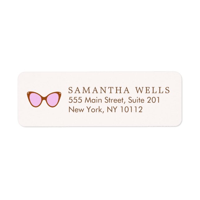  Pink Retro Sunglasses Personalized  (Front)