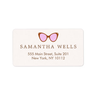  Pink Retro Sunglasses Personalized  Label