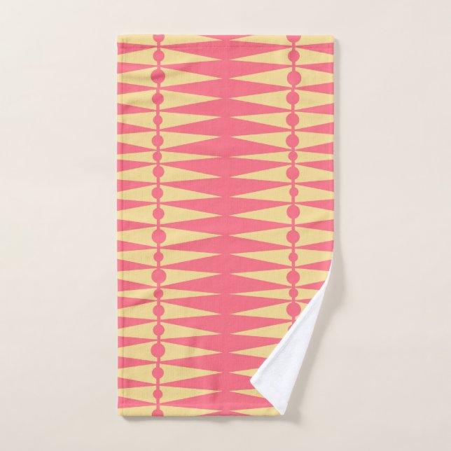 Pink Retro Towel (Hand Towel)