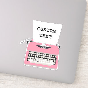 Pink Retro typewriter and custom text