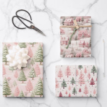 Pink Retro Vintage Christmas Holiday