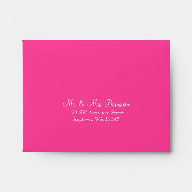 Pink Return Address A2 Envelope (Front)