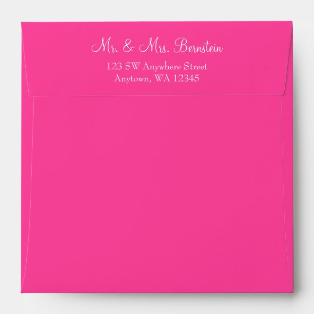 Pink Return Address Envelope (Back (Top Flap))