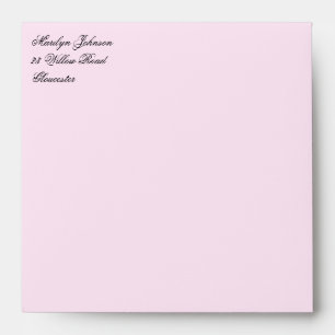 Pink Return Address Envelope for 5" Square