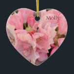 Pink rhododendron flowers ceramic ornament<br><div class="desc">Pretty spring flowers close up</div>