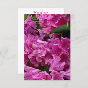 Pink Rhododendron Flowers Invitation