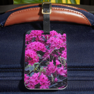 Pink Rhododendron Flowers Luggage Tag