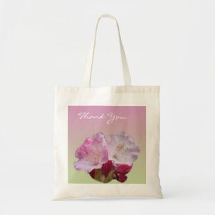 pink rhododendron flowers thank you bag