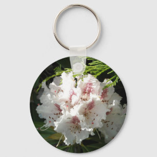 Pink Rhododendron Photo Keychain