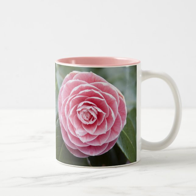 Pink Rhododendron Two-Tone Coffee Mug (Right)