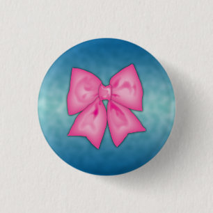 Pink Ribbon 1 Inch Round Button