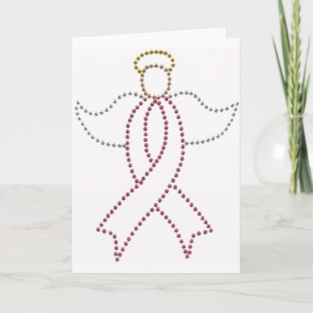 Pink Ribbon Angel Card (Front)