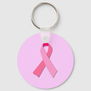 Pink Ribbon Awareness Support Symbol Keychain