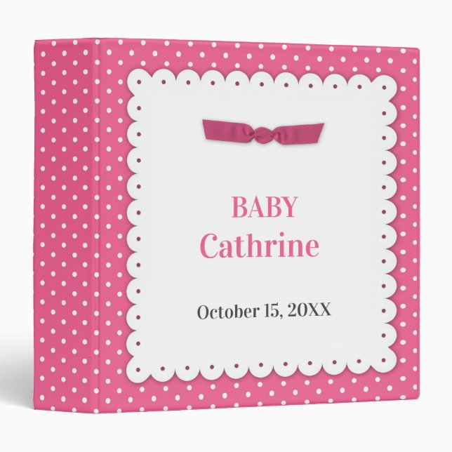 Pink Ribbon Baby Binder (Front/Spine)