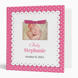 Pink Ribbon Baby Photo Binder