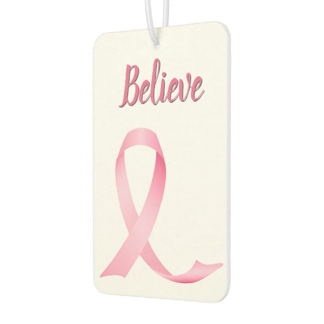 Pink Ribbon Breast Cancer Awareness Air Freshener (Left)