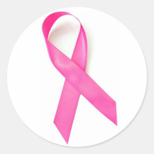 Pink Ribbon Breast Cancer Awareness Classic Round Sticker