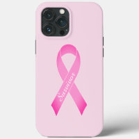 Pink ribbon breast cancer awareness custom
