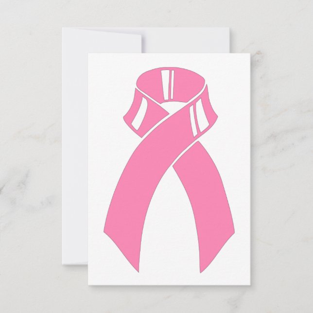 Pink Ribbon Breast Cancer Awareness invites (Front)