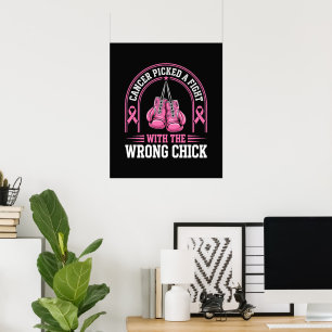 Pink Ribbon Breast Cancer Awareness Pink Fight Poster