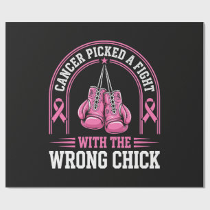 Pink Ribbon Breast Cancer Awareness Pink Fight Wrapping Paper