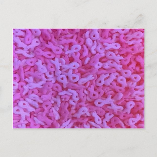 Pink Ribbon breast cancer awareness sprinkles Postcard (Front)