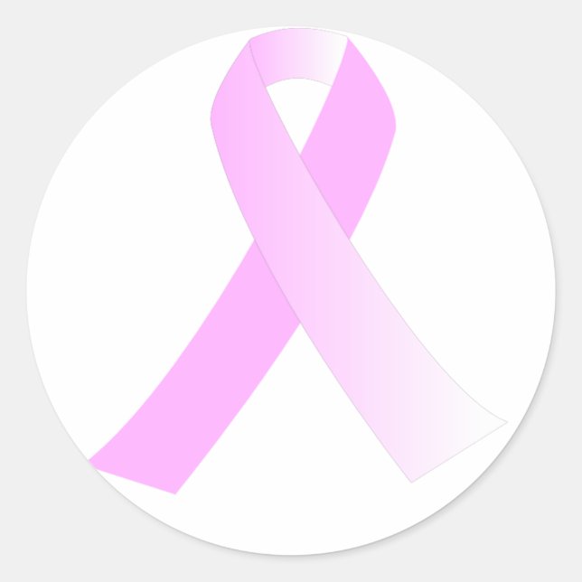 Pink Ribbon Breast Cancer Awareness Sticker (Front)