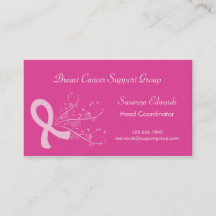 Pink Ribbon Breast Cancer Business Card