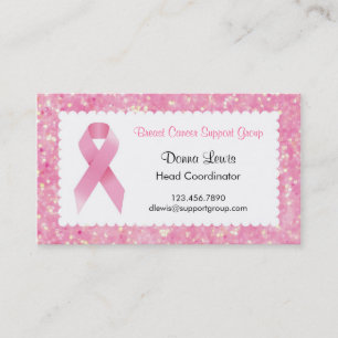 Pink Ribbon Breast Cancer Business Card