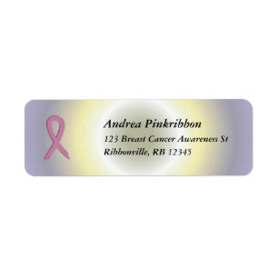 Pink Ribbon Breast Cancer colourful radial Avery