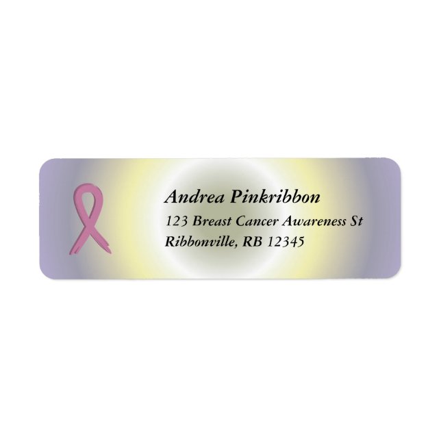 Pink Ribbon Breast Cancer colourful radial La (Front)