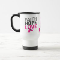 Pink Ribbon Breast Cancer Hope Faith Love