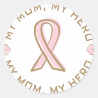 Pink Ribbon Breast Cancer My Mom My Hero