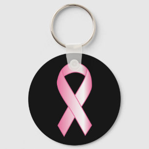 Pink Ribbon Breast Cancer Research Keychain