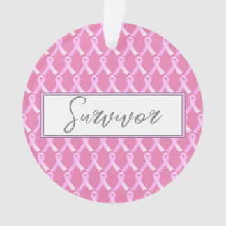 Pink Ribbon Breast Cancer Survivor Ornament