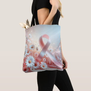 Pink Ribbon Breast Cancer Survivor Tote Bag