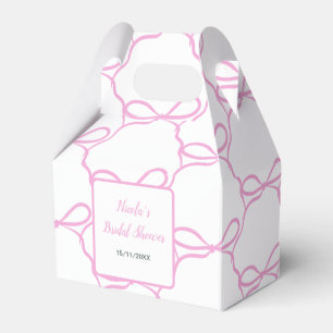 Pink Ribbon Bridal Shower Favor Box