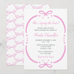 Pink Ribbon Bridal Shower Invitation