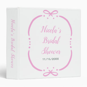 Pink Ribbon Bridal Shower Photo Album Binder