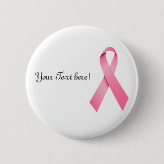 Pink Ribbon Button